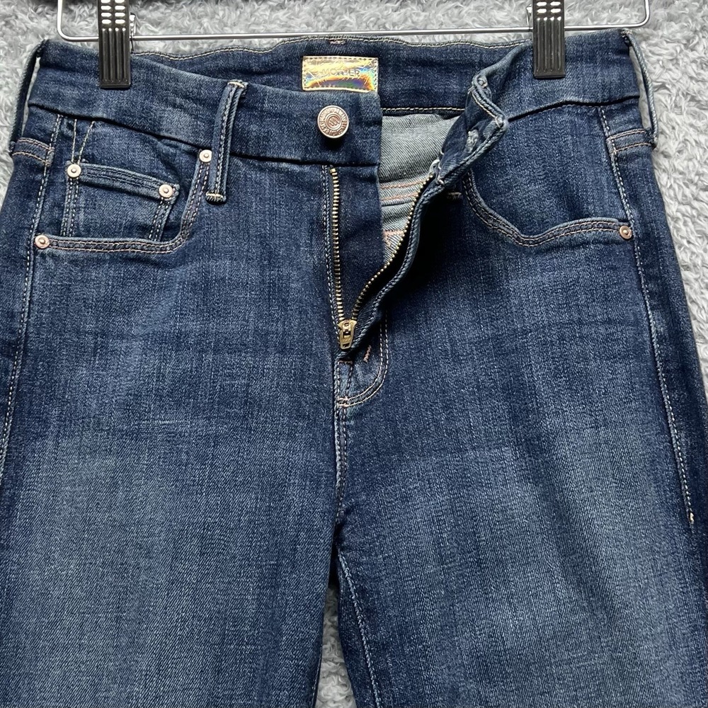 Mother Jeans Womens 25 The Looker Ankle Fray Raw Hem Girl Crush Stretch Denim - Picture 5 of 14